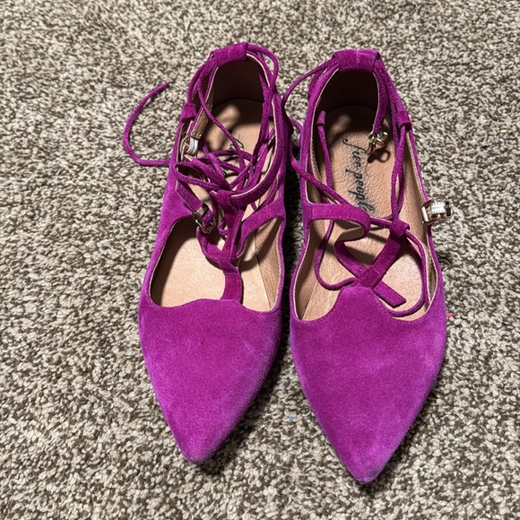 Free People Purple lace flats size 37 - Picture 2 of 6